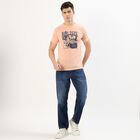 Men's Stonewashed Blue Straight Fit Jeans, Dark Blue, small image number null