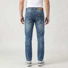 Men's Blue Slim Fit Faded Jeans, Mid Blue, small