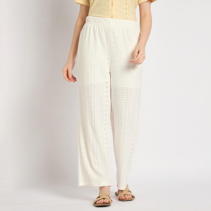 Ladies' Trousers , ऑफ व्हाइट, large