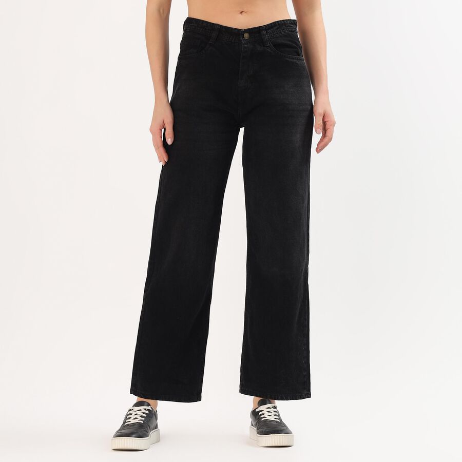 Women's Light Blue Slim Fit Classic Jeans, Dark Grey, large