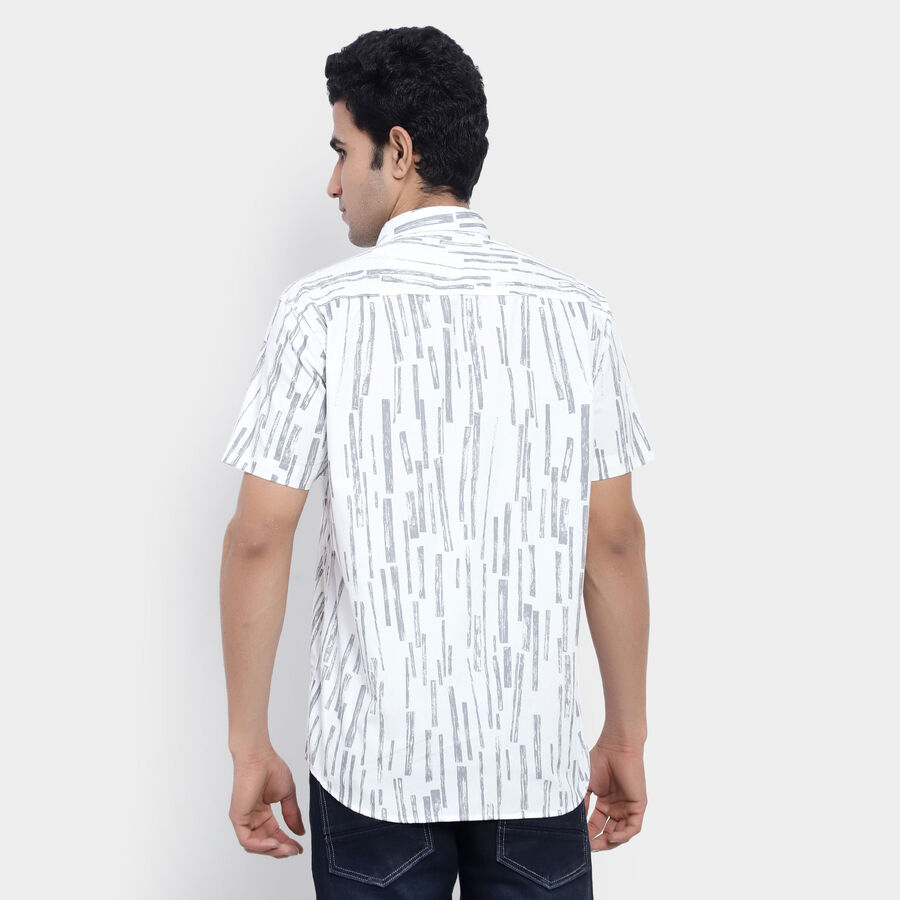 Cotton Printed Casual Shirt, White, large image number null
