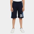 Boys' Navy Blue Regular Fit Side Tape Detail Jamaican Shorts, Navy Blue, small