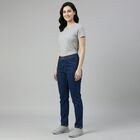 Women's Blue Slim Fit Classic Jeans, Mid Blue, small