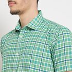 Men's 100% Cotton Casual Shirt , हल्का हरा, small