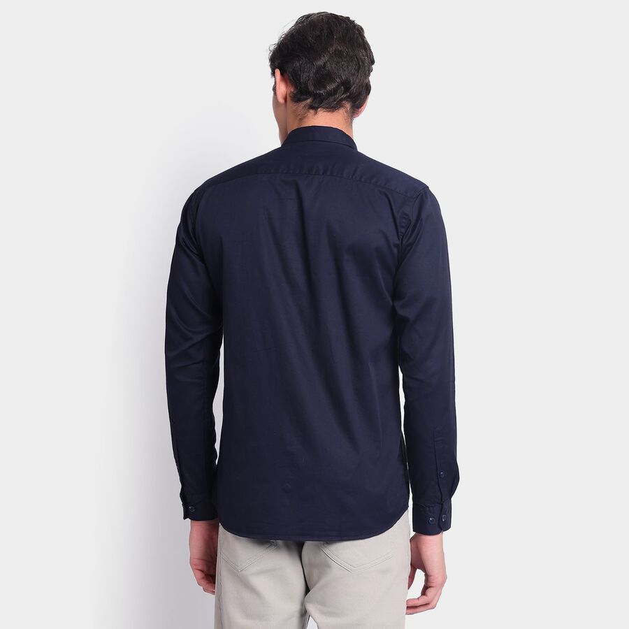 Men's 100% Cotton Casual Shirt, गहरा नीला, large image number null