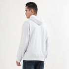 Men's Light Grey Hooded Neck Casual Sweatshirt, मिश्रित हल्का ग्रे, small image number null