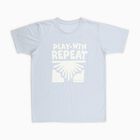 Boys Light Powder Blue Crew Neck Casual T-Shirt, हल्का नीला, small image number null