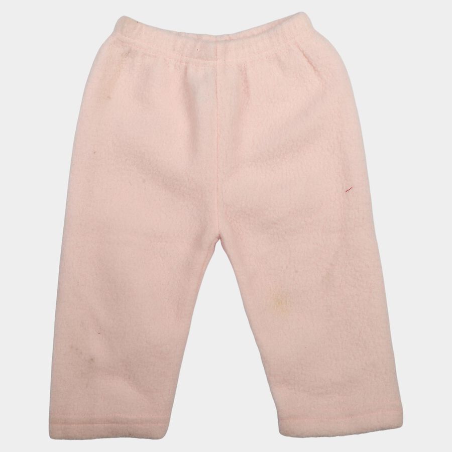 Infants Pink Straight Fit Solid Pyjama, हल्का गुलाबी, large