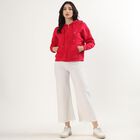 Women's Bright Pink Hooded Neck Casual Sweatshirt, गुलाबी, small image number null