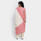 All Over Print 3/4th Sleeves Flared Kurta, Coral, small image number null