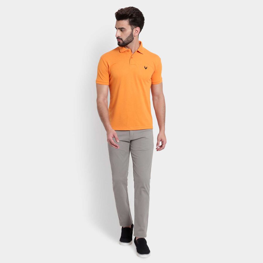 सॉलिड पोलो शर्ट, नारंगी, large image number null
