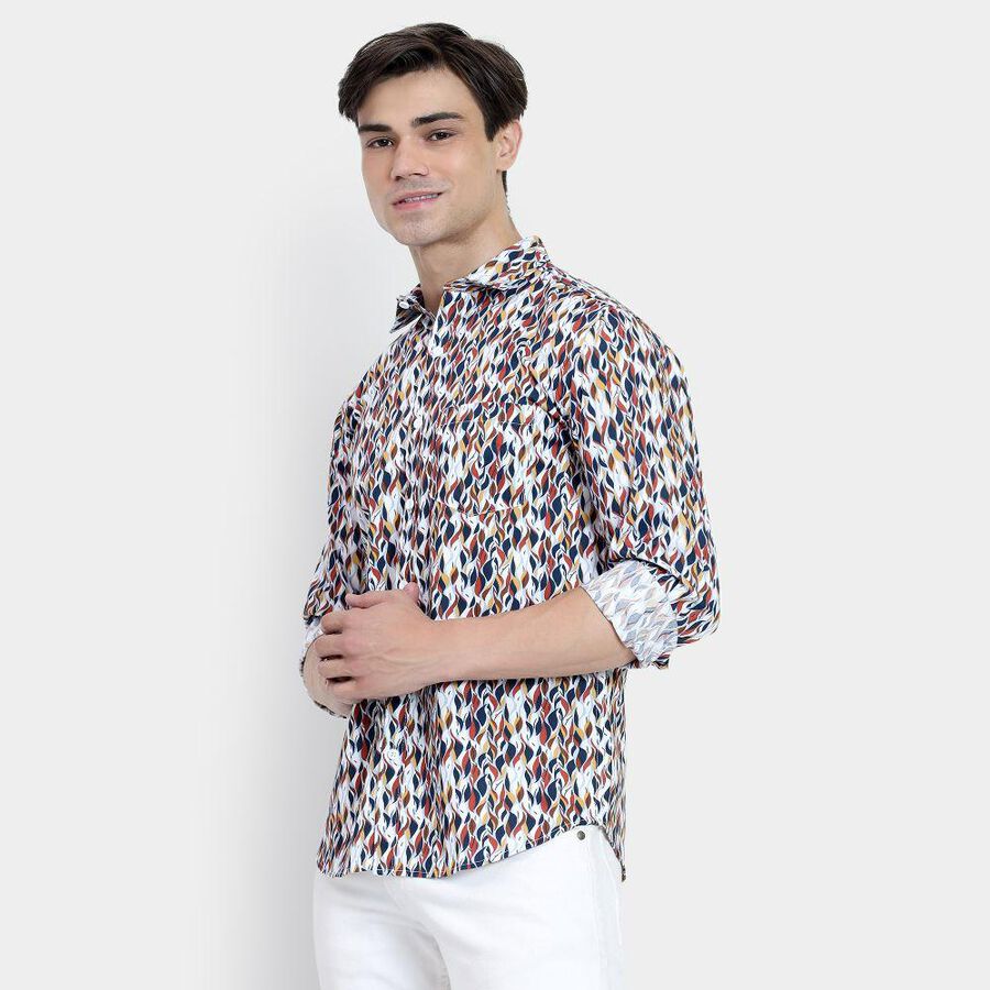 Men's 100% Cotton Casual Shirt , Brown, large image number null