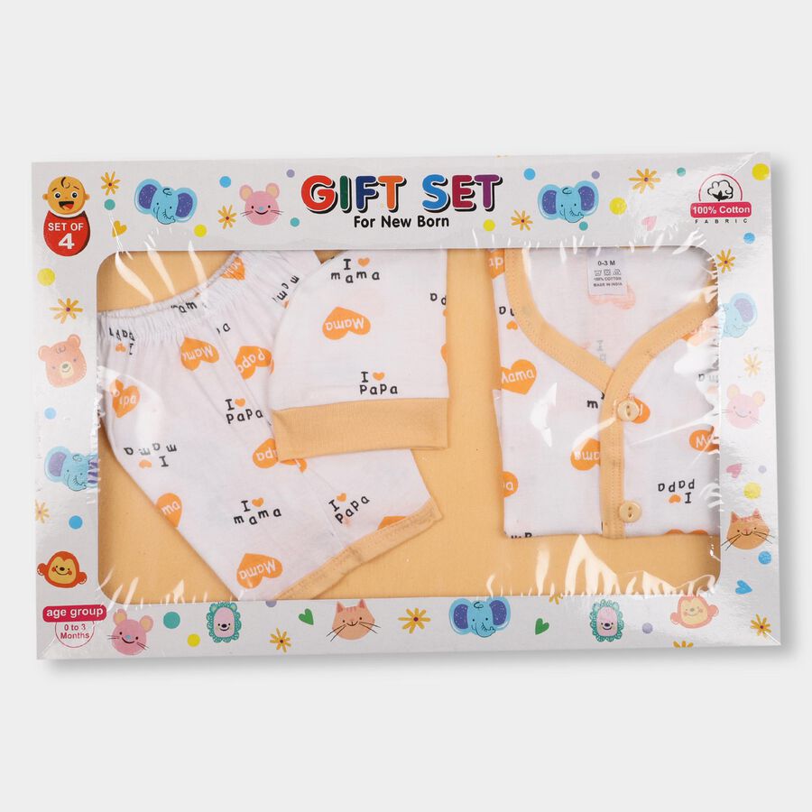 Infants' 100% Cotton Gift Set , Peach, large image number null