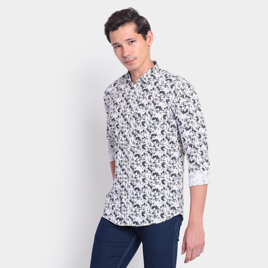 Men's 100% Cotton Casual Shirt, काला, large image number null