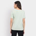 Ladies' 100% Cotton Round Neck T-Shirt , हल्का हरा, small image number null