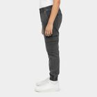Boys' Grey Slim Fit Stretchable Jeans, Dark Grey, small