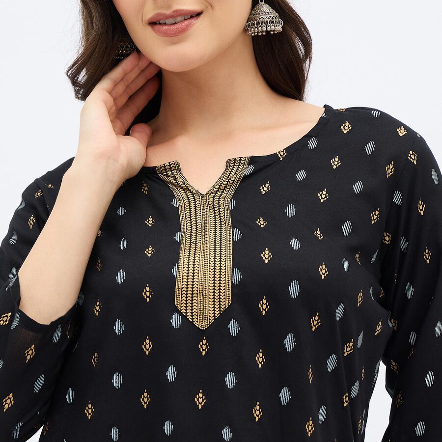 Ladies'Kurti, काला, large image number null
