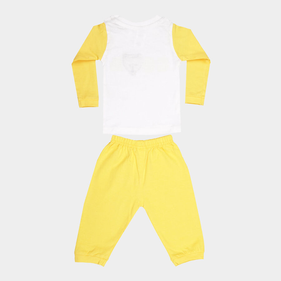 Infants Cotton Baba Suit, Yellow, large image number null