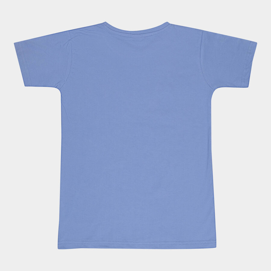 Boys Cotton T-Shirt, Light Blue, large image number null