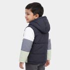 Boys Navy Blue Hooded Puffer Jacket, Navy Blue, small