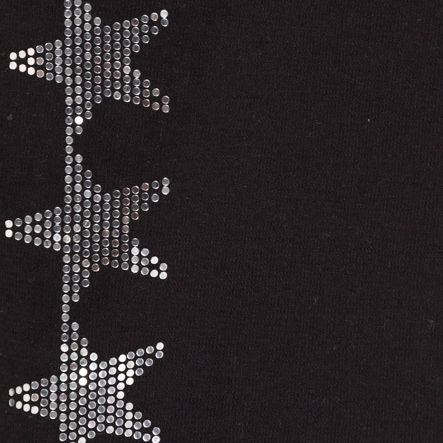 Girl's Solid With Embellish Regular Black Legging, Black, large image number null