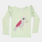 Girls Regular Round Neck Top, Light Green, small image number null