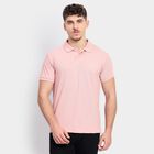 Men's Collared Half Sleeves T-Shirt , हल्का गुलाबी, small image number null