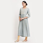 Embroidered Kurta, हल्का नीला, small image number null