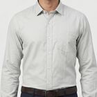 Men's Grey Classic Formal Shirt, Light Grey, small