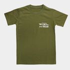 Boys' Half Sleeves T-Shirt, Olive, small