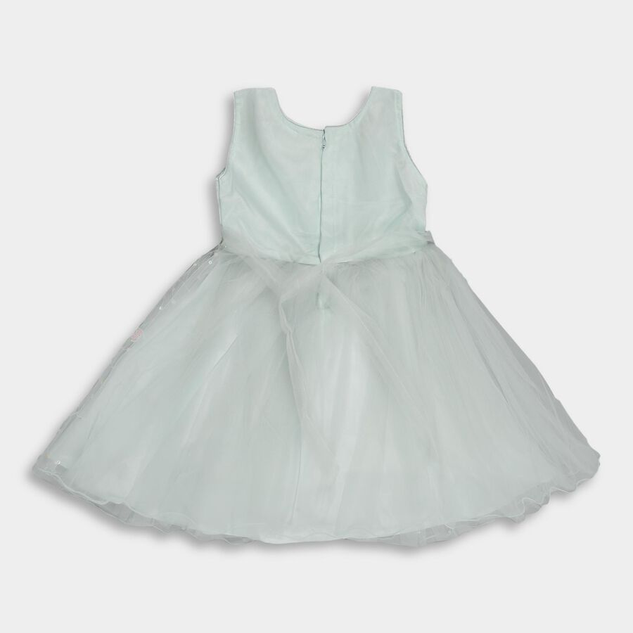 Girls' Frock, हल्का हरा, large image number null