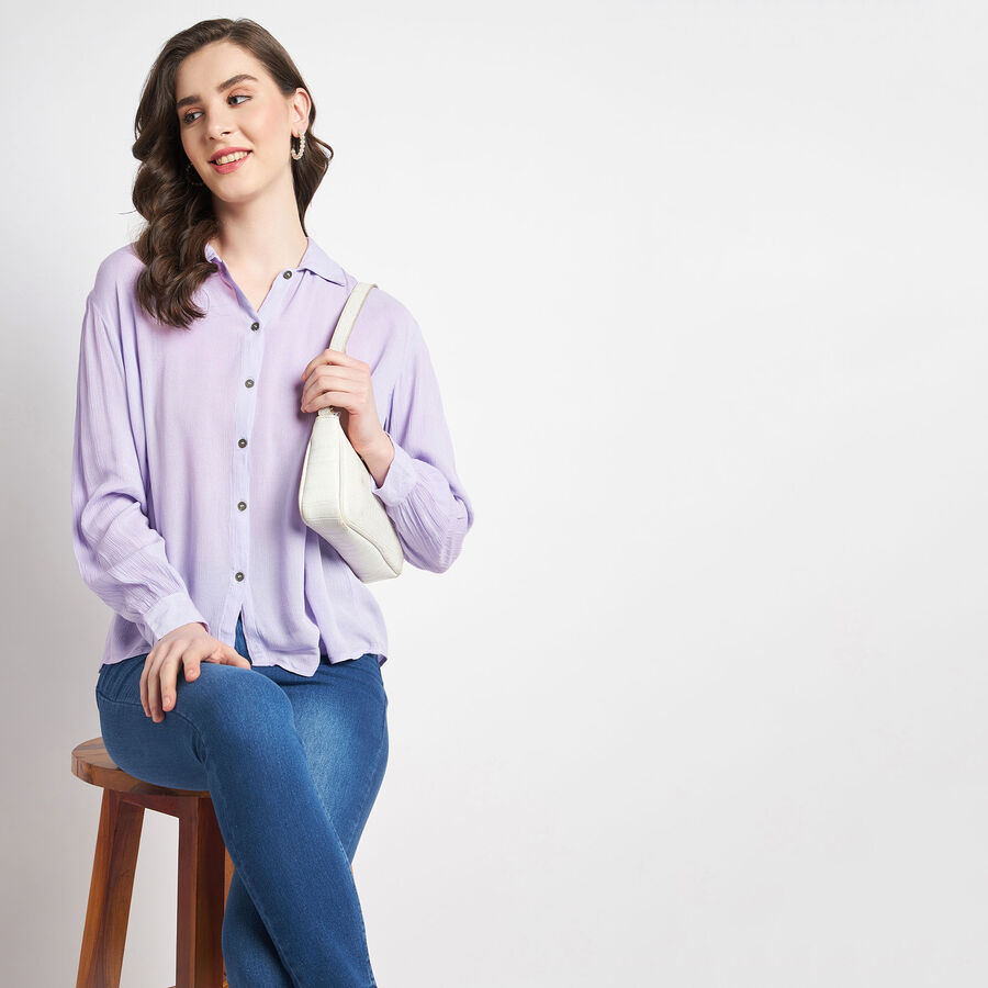 Solid Shirt, Lilac, large image number null