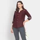 Ladies' Shirt, वाइन, small image number null