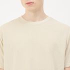 Men's Light Beige Round Neck Casual T-Shirt, Beige, small