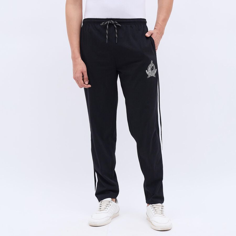 Men's Basic Track Pants, Black, large image number null