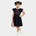Girls' Frock, Navy Blue, small