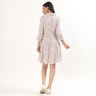 Women's Soft Pink Collared Floral Shirt Dress, Pink, small