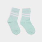 Girls' Mint Green Regular Fit Striped Socks Pack of 1, हल्का हरा, small image number null