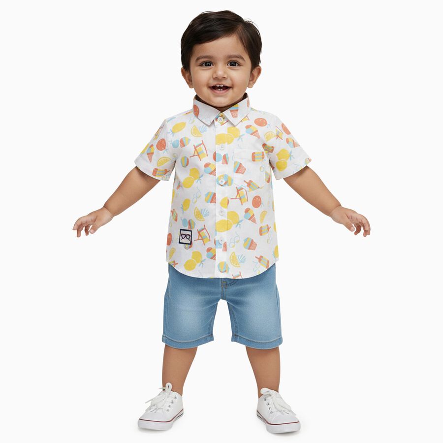 Infants' Shirt, ऑफ व्हाइट, large image number null