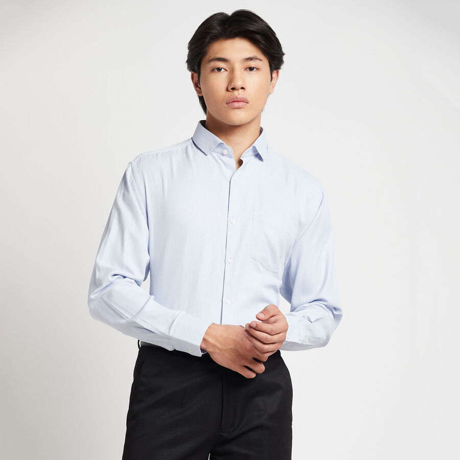 Solid Formal Shirt, Light Blue, large image number null