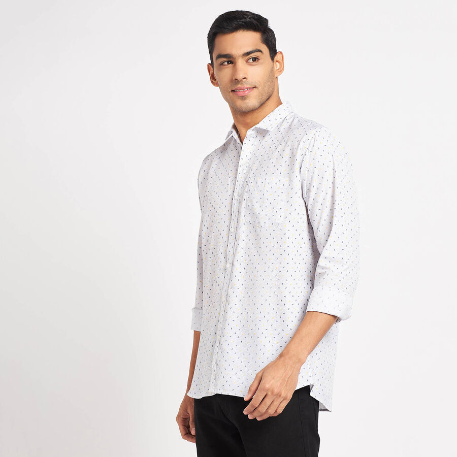 Printed Casual Shirt, Light Grey, large image number null