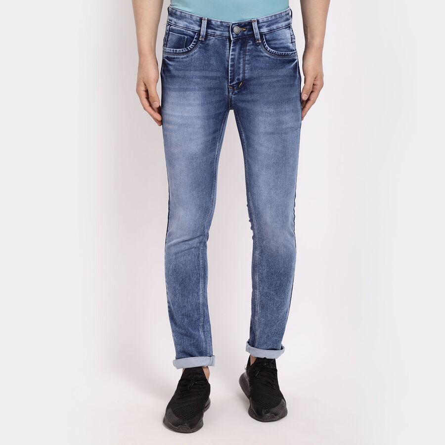 Overdyed 5 Pocket Skinny Jeans, Dark Grey, large image number null