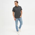 Men's Collared Half Sleeves T-Shirt, चारकोल, small image number null