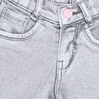 Girls Light Grey Flared Fit Bow Embellished Jeans, Light Grey, small image number null