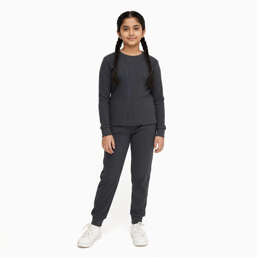 Girls' Thermal Lower, चारकोल, large image number null