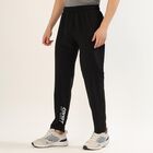 Men's Jet Black Regular Fit Sporty Track Pants, काला, small image number null