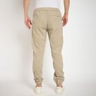 Men's Slim Fit Casual Trousers, हल्का ग्रे, small image number null