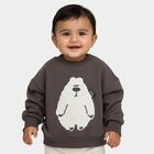 Infants Dark Charcoal Crew Neck Casual Sweatshirt, चारकोल, small image number null