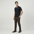 Men's Black Cotton Classic Casual Shirt, काला, small