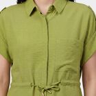 Women's Green Floral Classic Collar Casual Shirt, Light Green, small